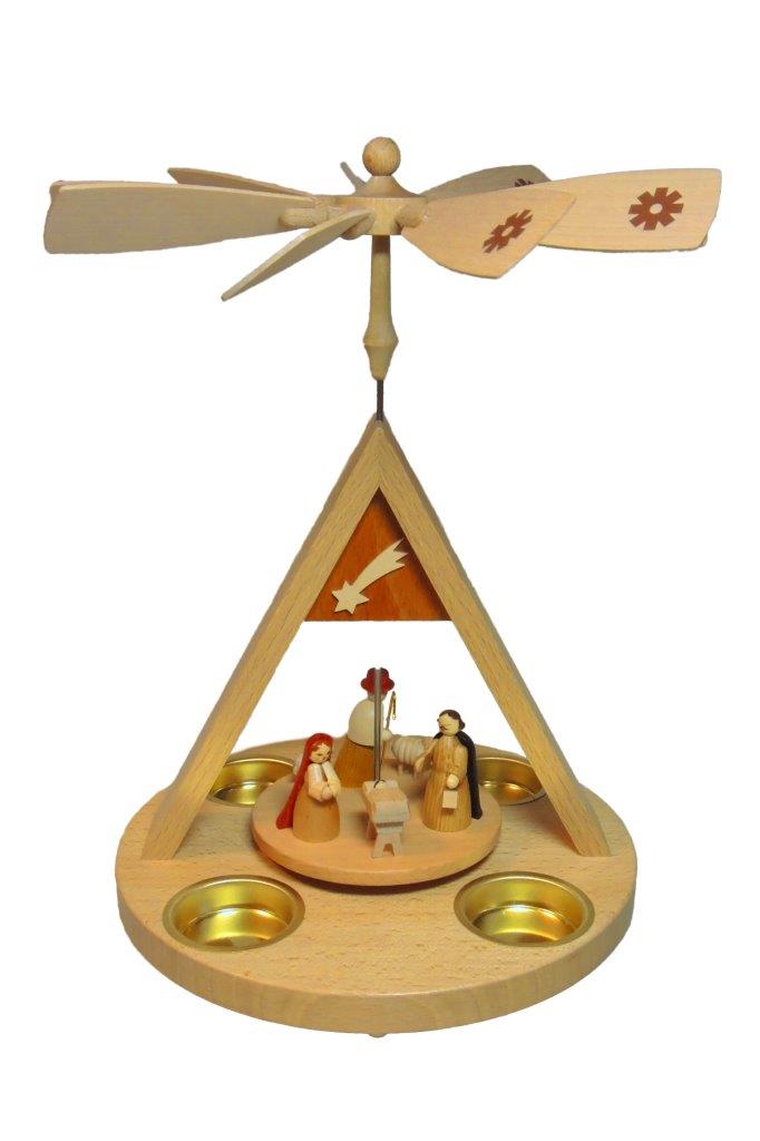 Pyramide Christi Geburt für Teelicht