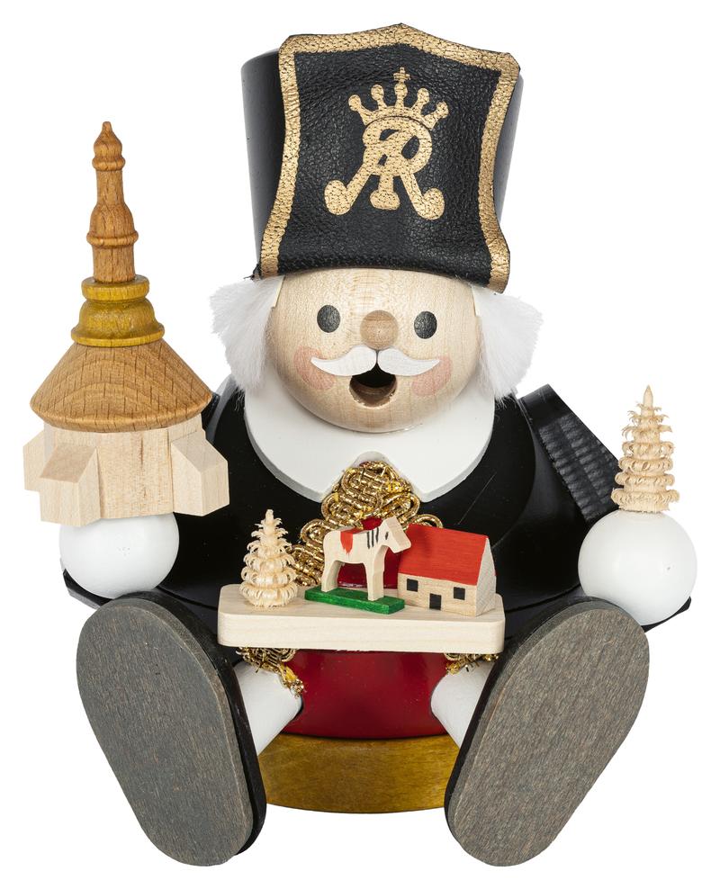 Räuchermännchen Bergmann mit Seiffener Kirche
