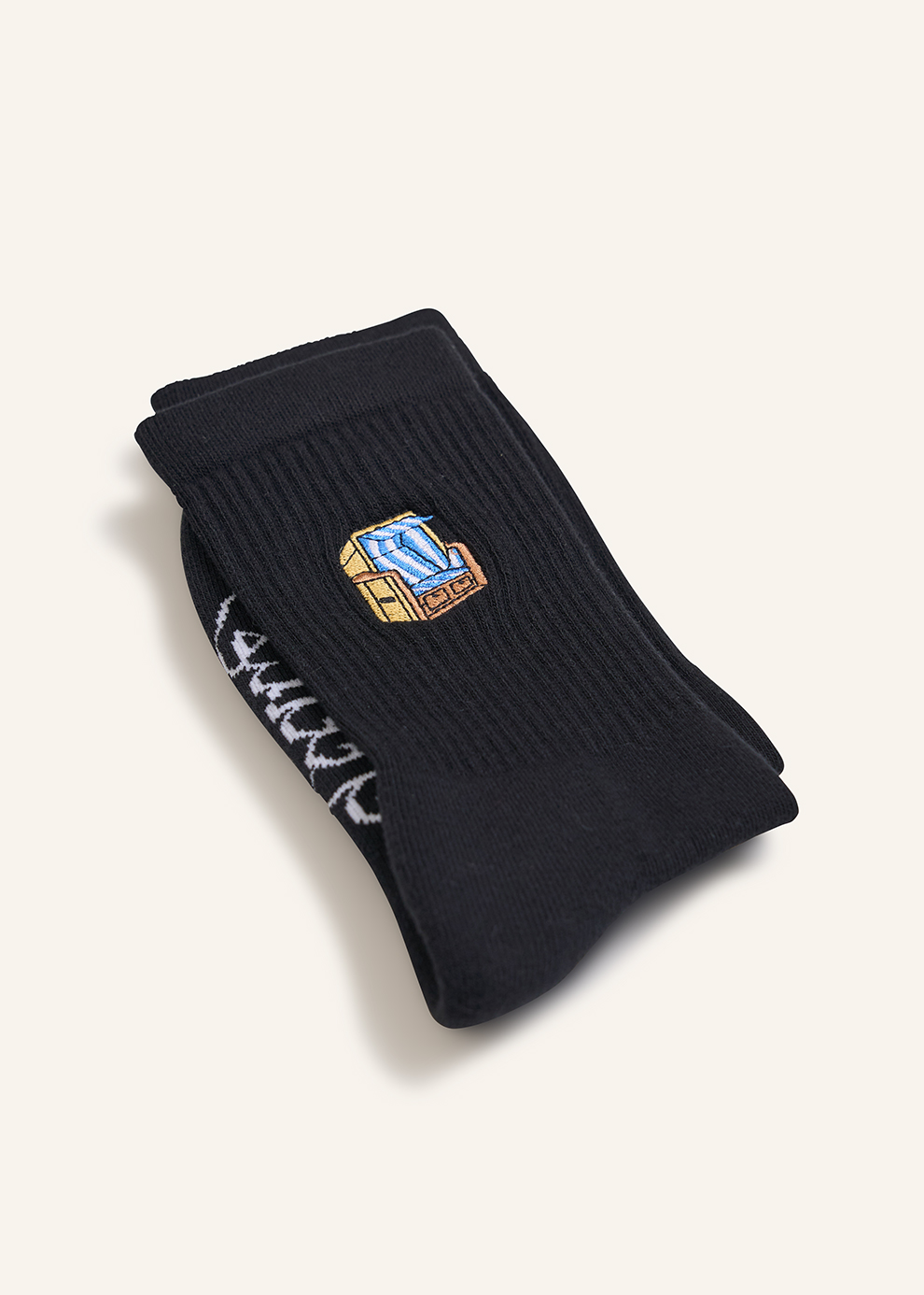 Socken mit maritimen Motiv | schwarz