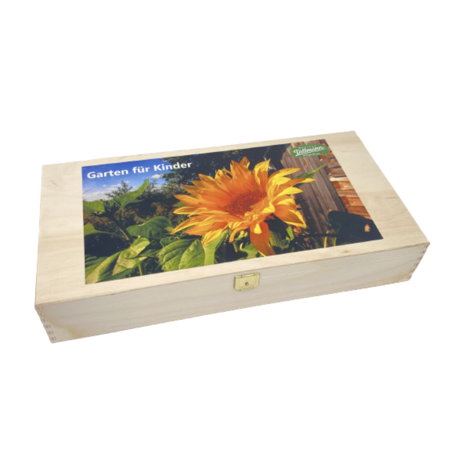 Saatgut-Box Holz: Garten für Kinder L