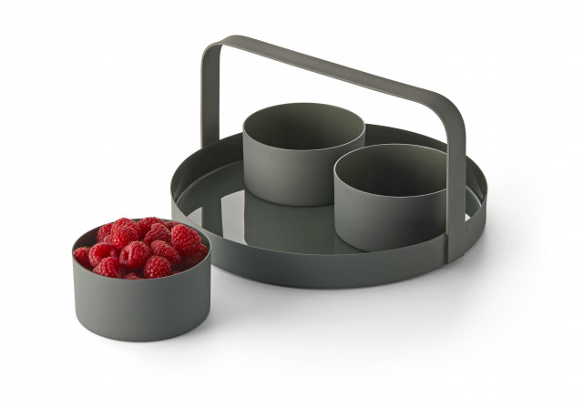 Snack-Tablett mit 3 Schälchen – CLARA