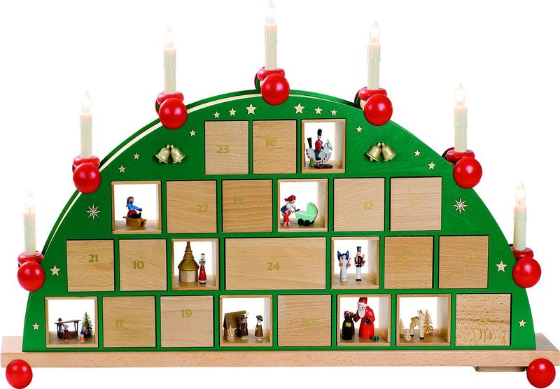 Adventskalender Schwibbogen | elektrisch beleuchtet