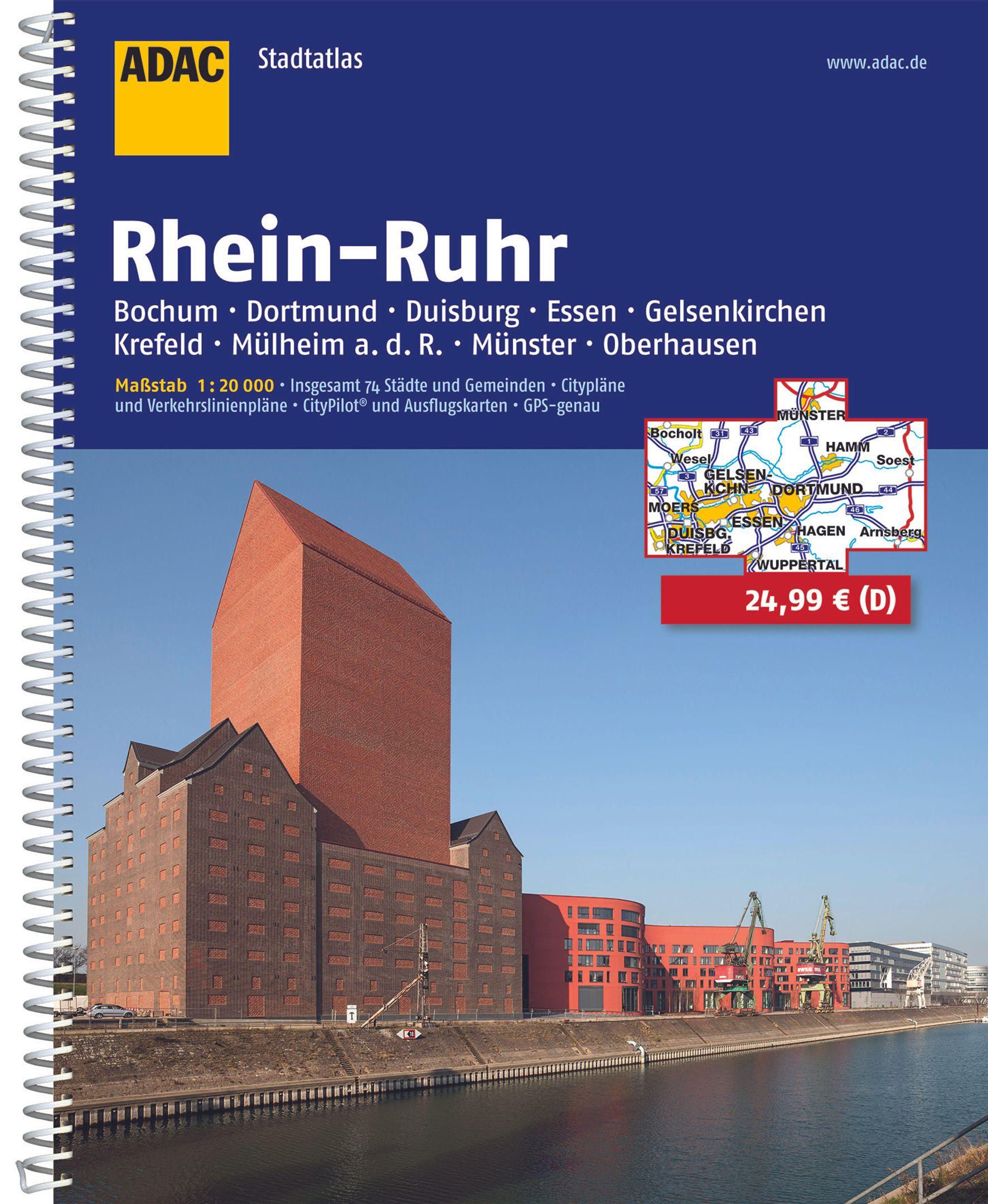 ADAC StadtAtlas Rhein-Ruhr 1 : 20 000