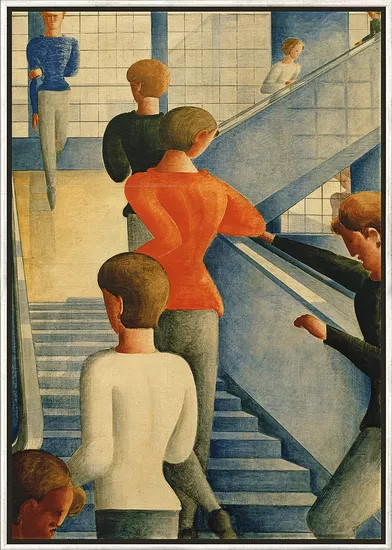 Bild "Bauhaustreppe" (1932), Schattenfuge - Oskar Schlemmer