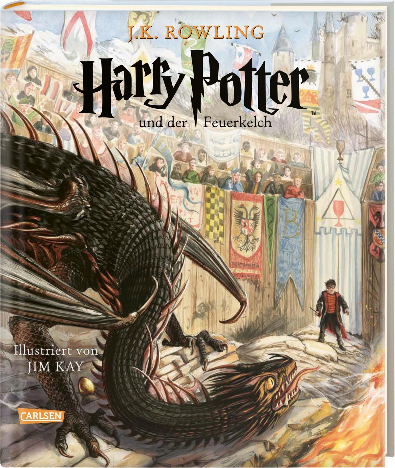 Harry Potter und der Feuerkelch (farbig illustrierte Schmuckausgabe) (Harry Potter 4) Vierfarbig illustrierte Ausgabe mit großformatigen Bildern und Lesebändchen - der Kinderbuch-Klassiker zum Vorlesen