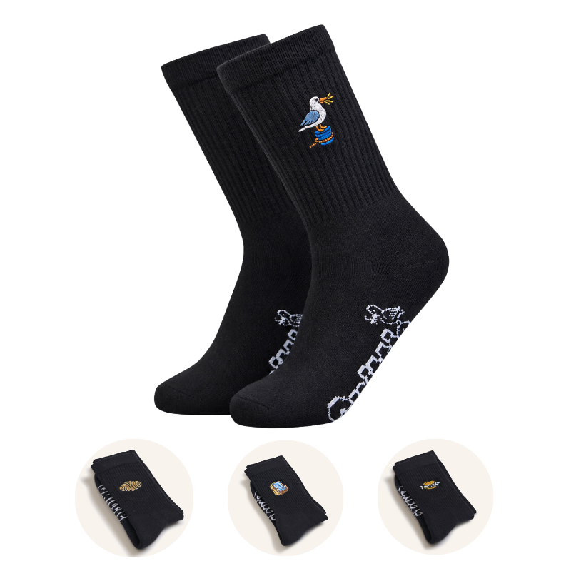 Socken mit maritimen Motiv | schwarz