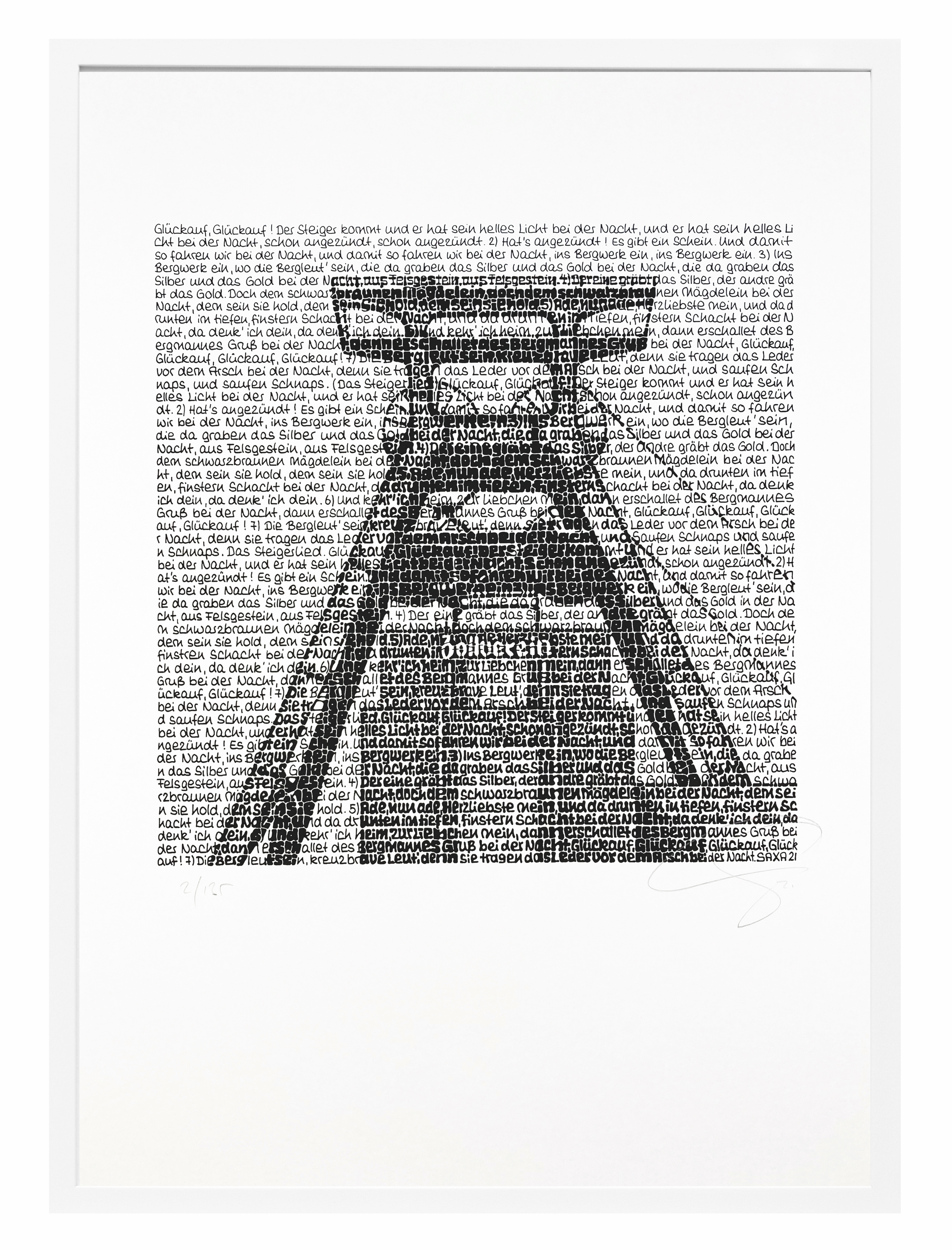 "Zeche Zollverein" SAXA Edition Wortmalerei