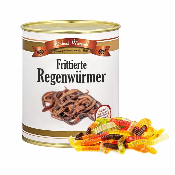 Frittierte Regenwürmer aus der Dose