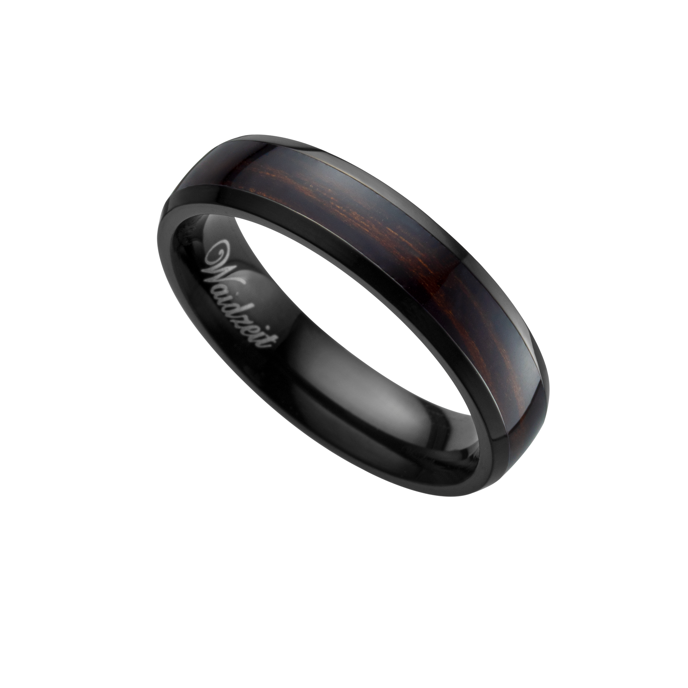 Damen Ring |  Schwarz & Mooreiche – Harmonie