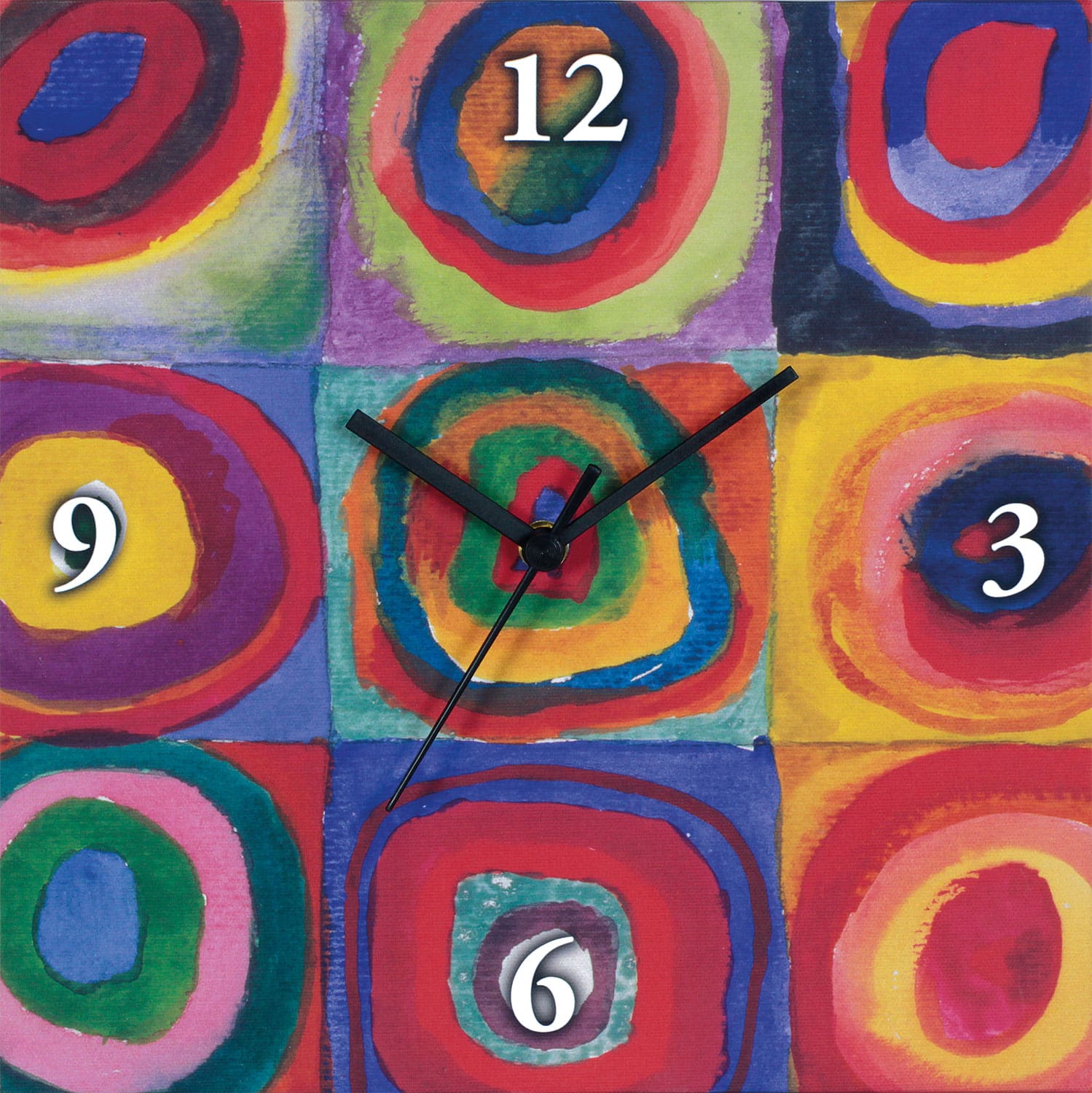 Wanduhr "Farbstudie Quadrate" Wassily Kandinsky