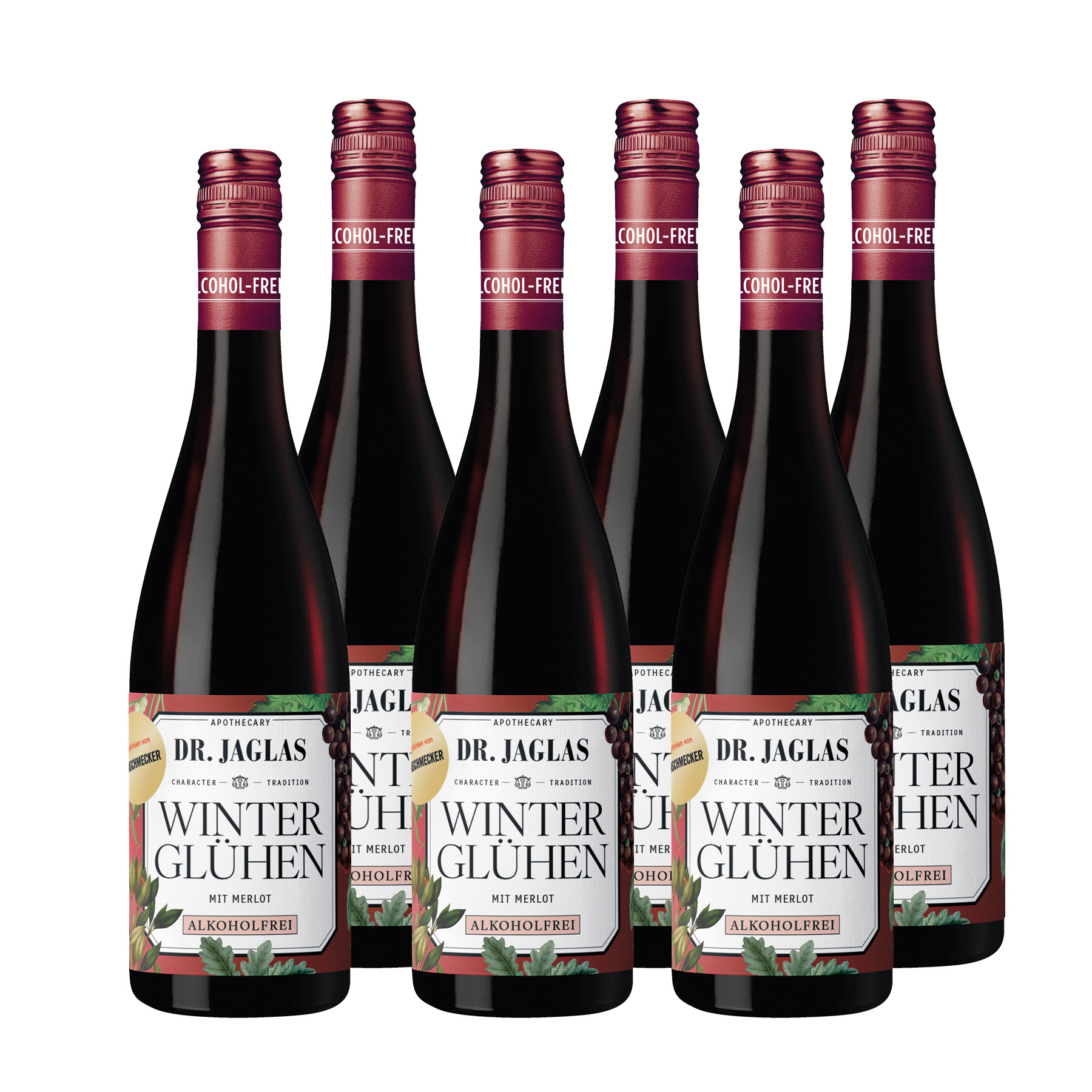 Glühwein Merlot | alkoholfrei | Winter-Glühen rot – 5 + 1 Bundle