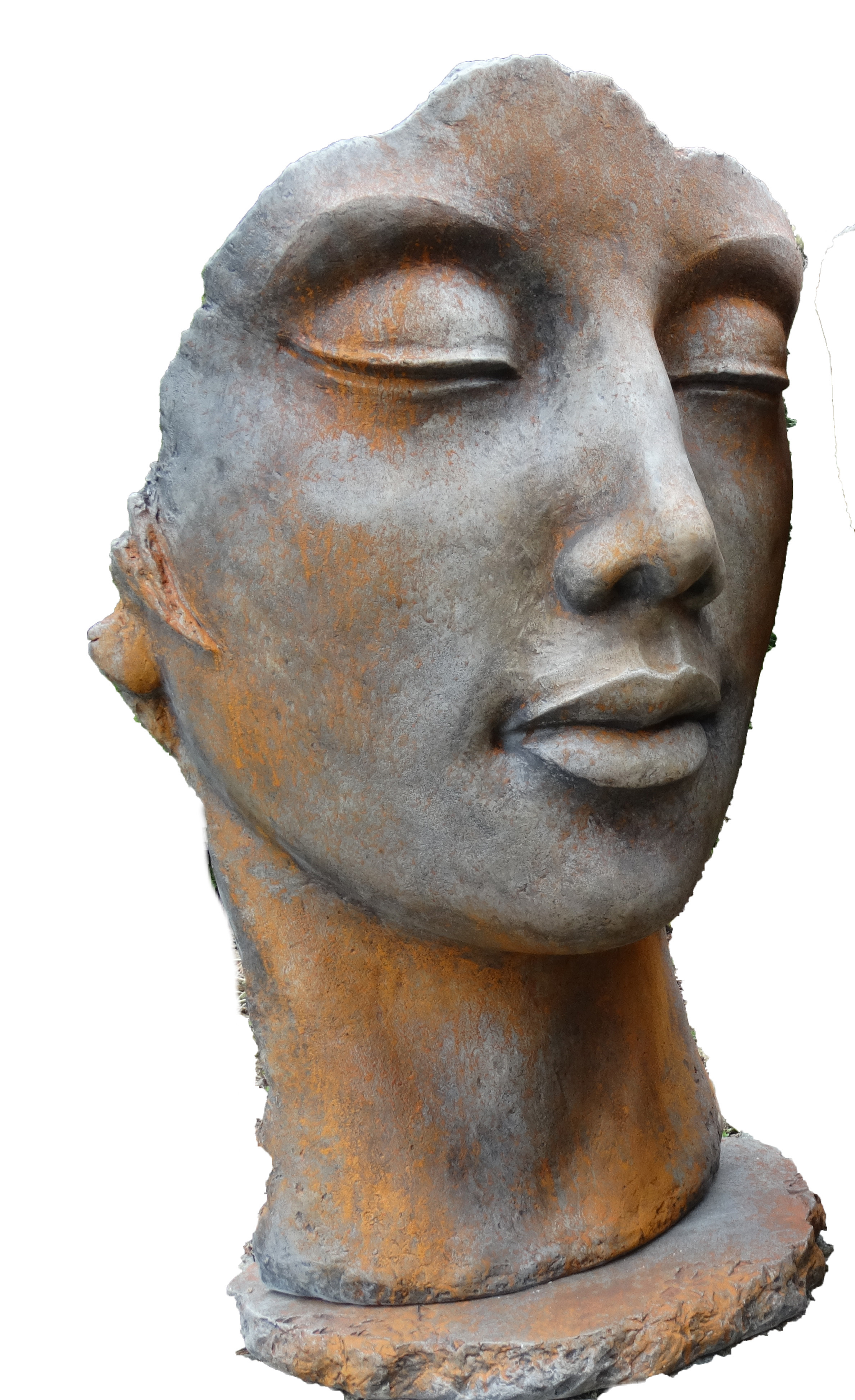 Gartenskulptur | Rosteffek – Gesicht "Frau"