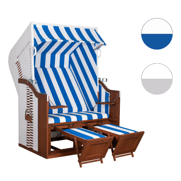 Strandkorb 2-Sitzer | Mahagoni  – Ostsee Profi