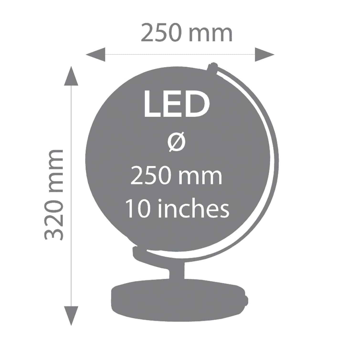 Leuchtglobus Terra LED