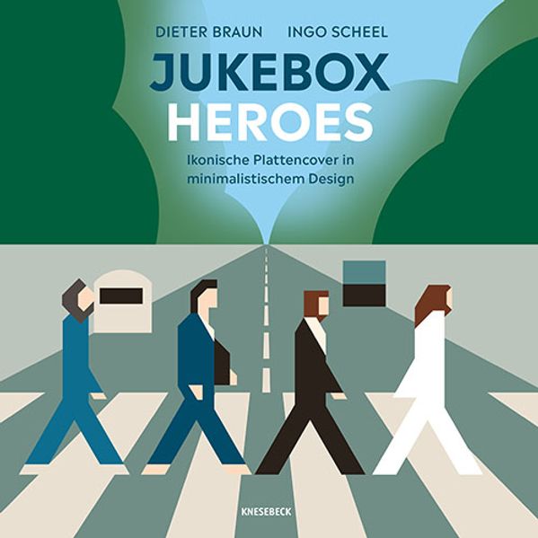 Jukebox Heroes Ikonische Plattencover in minimalistischem Design. Legendäre Albumcover und Musikgeschichte für Vinylsammler, Designliebhaber und Musikfans